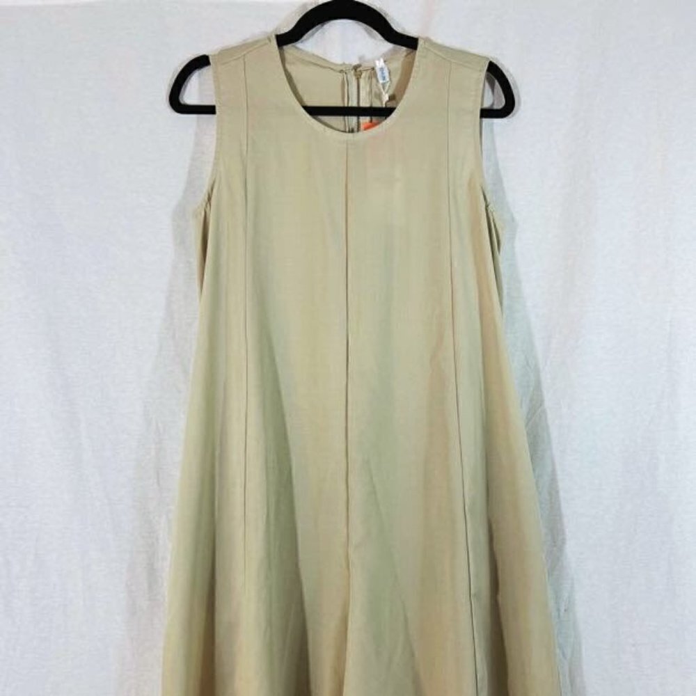 Chunshiman Tan Sleeveless Wide Leg Jumpsuit Size L